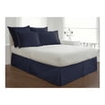 thumbnail image 4 of Crescent Bedding Pleated Bed Skirt Easy Care, Quadruple Pleated Design, Fabric Base Allows for Natural Draping, 15" Fall Covers Legs and Bed Frame (Full, Navy), 4 of 6