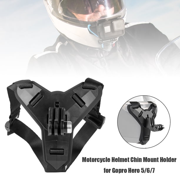 Soporte de barbilla frontal para casco de motocicleta soporte de trípode
