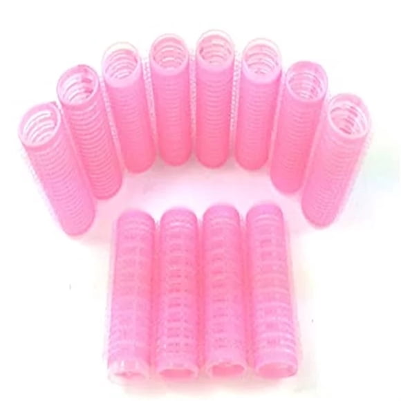LOVEVER 12PCS 0.6” Small Size Hair Rollers Curlers Self Grip Holding Rollers Hairdressing Curlers Hair Design Sticky Cling Style For DIY Or Hair Salon