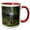 Red/White, variant on 3drose, Usa, Oregon, Cascade Range. Proxy Falls Scenic., 11oz Two-tone Black Mug