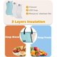 thumbnail image 2 of Bolsa de almuerzo para mujeres y hombres, lonchera reutilizable, lonchera de gran capacidad a prueba de fugas con frente (azul claro), 2 of 5