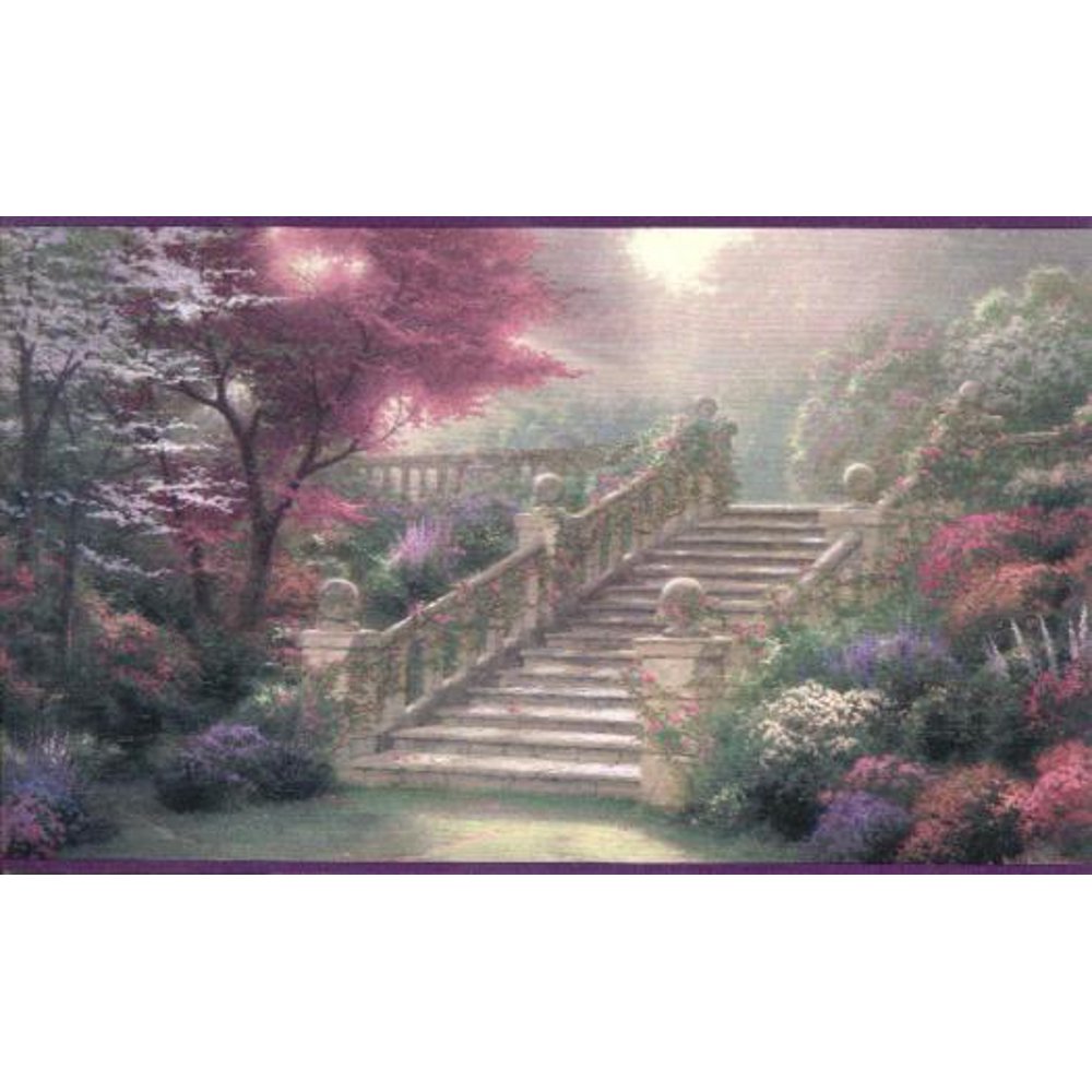 879357 Thomas Kinkade Stairway to Paradise Wallpaper Border - Walmart