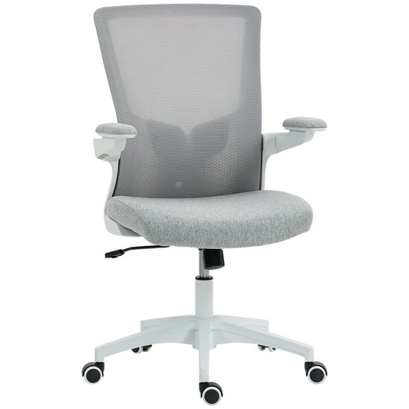 HOMCOM Ergonomic Office Chair, Desk Chair with Lumbar Support, Grey