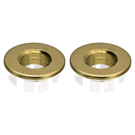 

Uxcell 2Pack 25.3mm Sink Trim Overflow Cover Ring Round Hole Insert in Caps Gold
