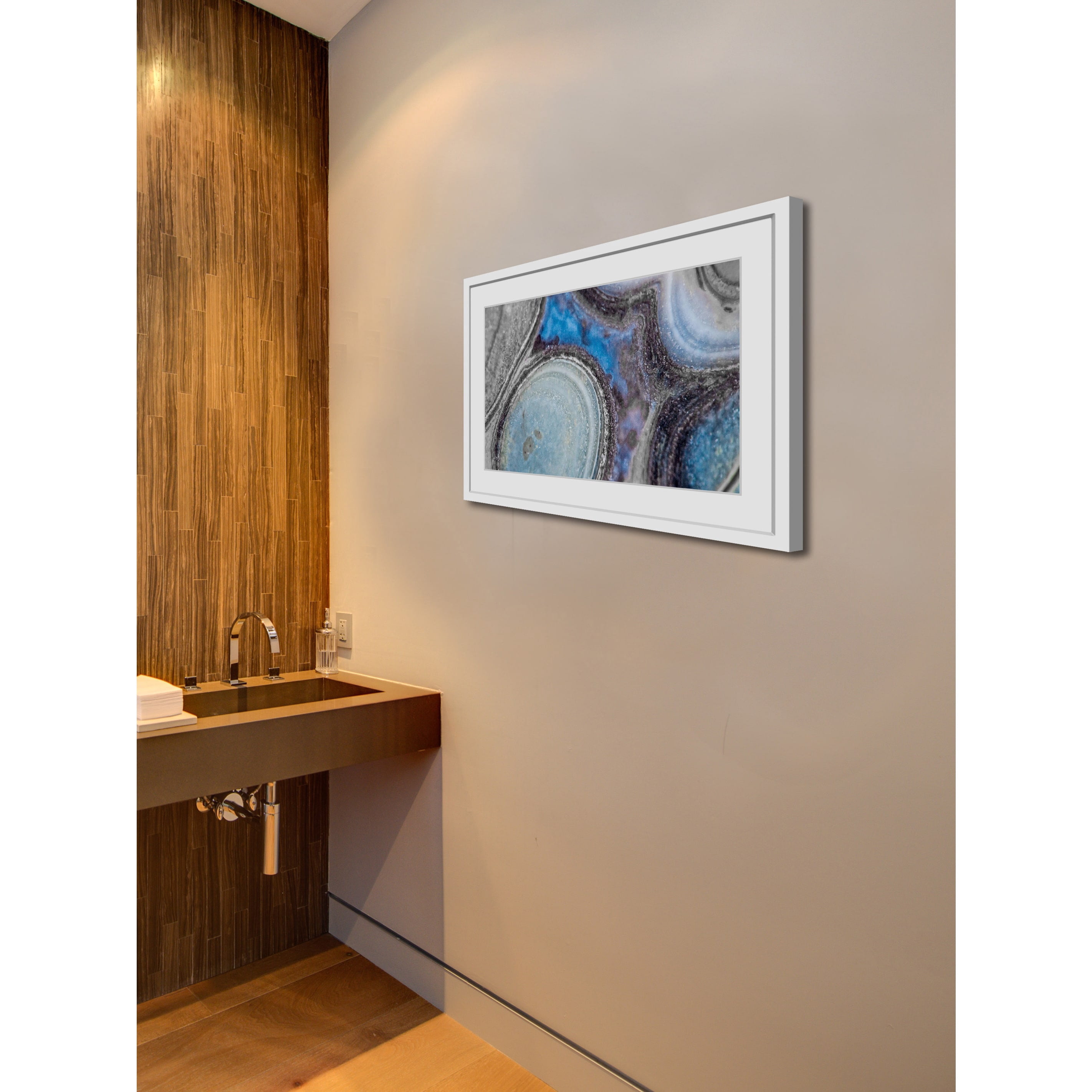 "Blue Flame" Framed Painting Print