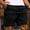 Black, variant on LADIGASU Men's Summer Solid Color Workwear Shorts With Zippered Pockets And Cropped Pants