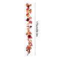 thumbnail image 4 of Kdkad Fall Thanksgiving Halloween Artificial Maple Leaf Garland Pumpkin Sunflower Berry Season Hanging Garland For Home Front Door Fireplace Decor, 4 of 7