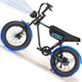 thumbnail image 6 of Electric Bike for Adults, Peak 1500W 28 MPH Fat Tire All-Terrain Electric Motorcycle, Full Suspension Mountain Electric Dirt Bike for Men/ Women Black & Blue, 6 of 10