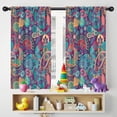 thumbnail image 5 of Blackout Kids Curtains,Purple Pioneer Flower and Paisley Pattern Childrens Insulated Curtains Set Of 2,Bedroom Essentials,Toddler Room Decor 42x54in(106x137cm), 5 of 5
