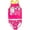 Pink, variant on JoJo Siwa Little Girls Racerback Tankini Top and Bikini Bottom Pink 6X