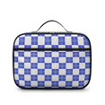 thumbnail image 2 of Blue and White Checkered Pattern Insulated Lunch Bag Teens,Bento School Lunch Bag for Teens for Work,Picnic or Travel 10.6x7.7x4.3 Inches,12 Can Capacity, 2 of 6