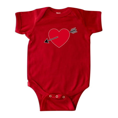 

Inktastic Valentines Day Heart Arrow Gift Baby Boy or Baby Girl Bodysuit