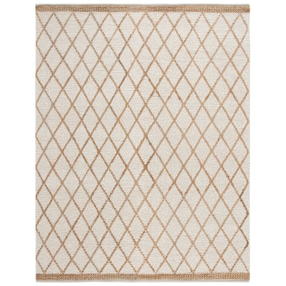 SAFAVIEH Natura Glenn Diamond Area Rug, Ivory/Natural, 8' x 10'