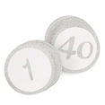 thumbnail image 1 of Glitter Table Cards - Silver - 1-40 - Pack of 40, 1 of 1