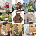 thumbnail image 2 of CJC Hanging Chair Cushion, Swing Egg Chair Cushion, Thicken Patio Hanging Egg Chair Pad, Removable and Washable Basket Chair Seat, 6 Colors, 2 of 9