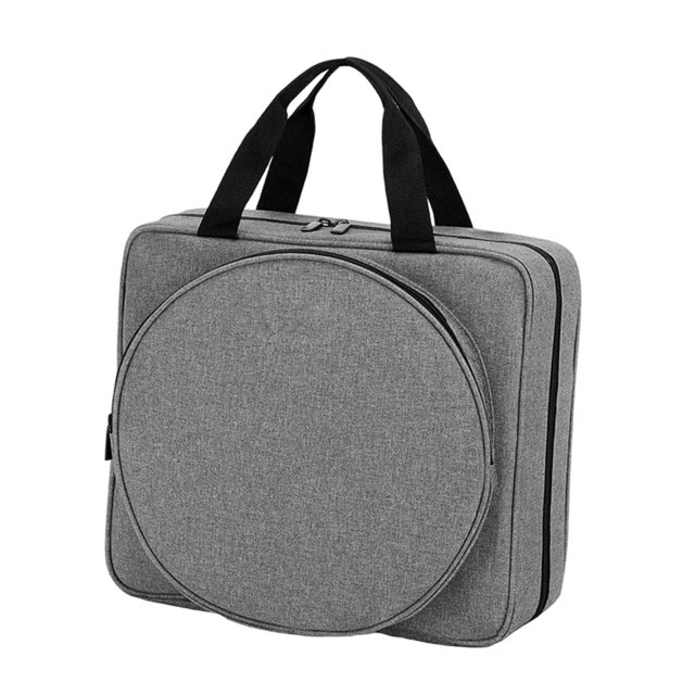 Herramientas de tejido de almacenamiento de hilo Bag Fashion Fashion Portable Double Mandles Accesorios Bolsa Organizador de costura para viajar a Gris