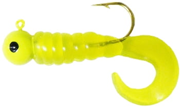 7 PACK ARKIE RIGGED TAILS GRUB CRAPPIE PANFISH JIGS 1/16TH OZ WHITE PINK FISHING 