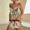 thumbnail image 2 of QATAINLAV Fourth of July Jumpsuits for Women, USA Flag Graphic Jumper Womens Casual Adjustable Straps Playsuits Comfy Linen Going Out Sports Overall with Pockets Multicolor L, 2 of 6