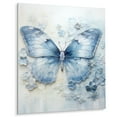 thumbnail image 2 of Designart "Blue Butterfly Wings I" Animals Metal Wall Art, 2 of 5