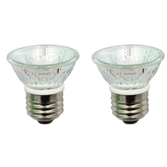 (2)-Bulbs HR16 120V 50W E27/ E26 MR-16 50 Watts JDR C Bulb Lamp EXN Flood with Lens Anyray A1878Y