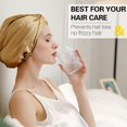 thumbnail image 2 of Gorro de dormir de seda morera YONGSHENG para el cuidado del cabello dorado, 2 of 4