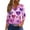 Purple #206, variant on Womens Valentines Shirts Holiday Button V Neck Tunic Tops Funny Love Hearts Graphic T-Shirts Loose 3/4 Sleeve Pullover Casual Three Quarter Length Blouses Purple L