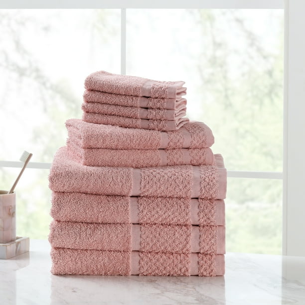 Mainstays Value 10Piece Cotton Towel Set with Upgraded Softness