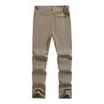 thumbnail image 4 of PIMSSY Men Casual Pants Straight Fit Comfortable Lightweight Elastic Waist With Zipper Pockets For Daily Wear Home Outdoor Hiking Spring Summer Fall Male Relaxed Fit Solid Color Slacks, 4 of 4