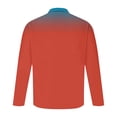 thumbnail image 5 of Zylanna Men's Long Sleeve Polo Shirts, Spring Fall Slim Fit Turndown Collar Gradient Color Casual Pullover Tops for Man Red, 5 of 6