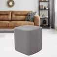 thumbnail image 6 of Elastic Jacquard Polyester Rest Ottoman Covers Furniture Footstool Slipcover - Gray, 6 of 8