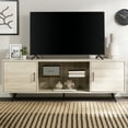 MidCentury Modern TV Stand for 80 Inch TV with Glass Shelf 70 Inch