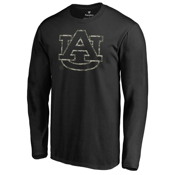 Men's Black Auburn Tigers Cloak Long Sleeve T-Shirt