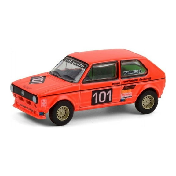 1975 Volkswagen Golf Mk1 Group 2 #101 - Winner Hockenheimring German Grand Prix, Orange - Greenlight 36020/48 - 1/64 scale Diecast Model Toy Car