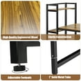 thumbnail image 4 of Patiojoy Mufti-Functional Computer Desk PC Workstation with 4 Tier Storage Shelves Walnut, 4 of 8