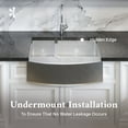 thumbnail image 6 of Eviva VIrgo 33" x 21" Stainless Steel Apron Farmhouse Double Kitchen Sink, 6 of 8