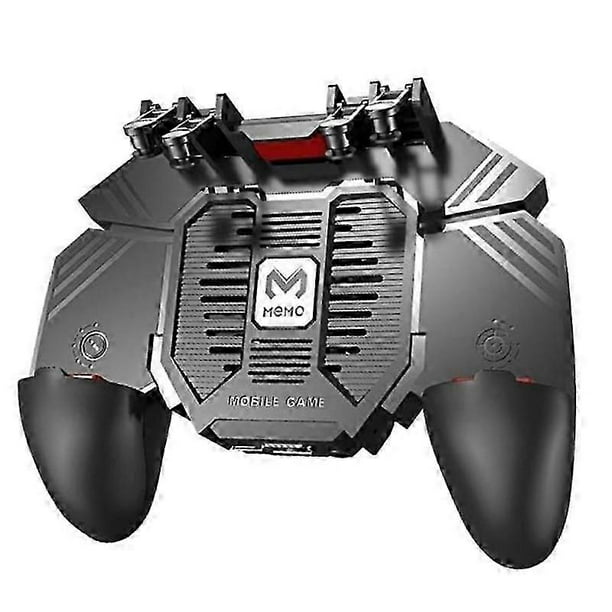 MEMO AK77 Game Trigger Phone Cooler Fan Game Controller Pubg Controller with Fan Pubg Mobile Trigger Joystick(4000MAh)