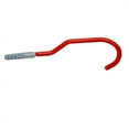 thumbnail image 4 of Ganchos para bicicletas, perchas de almacenamiento con tornillos para cobertizo, garaje, jardín, con revestimiento de plástico para montaje en pared o techo, color rojo, paquete de 18, 4 of 8