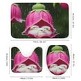 thumbnail image 3 of Chicks in A Flower Shower Curtain Sets Non-Slip Rugs Bath Mat Toilet Cover U Shaped Mat 4 Pcs, 3 of 6