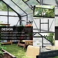 thumbnail image 4 of Outsunny 6' x 8' x 6.6' Aluminum Polycarbonate Walk-In Garden Greenhouse, 4 of 10