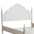 thumbnail image 4 of Pemberly Row Full Bed with Floral Motif Carvings & Turned Legs in Antique White, 4 of 12