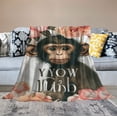 thumbnail image 2 of Nawypu Monkey Blanket - Soft, Fuzzy &amp; Warm  Blanket for Couch, Sofa - White Cute Throw Gifts for Girls, Boys, 2 of 6