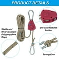 thumbnail image 5 of Uxcell Adjustable Rope Hanger, Ratchet Grow Light Hangers Reflective Reinforced Internal Gear Ratchet Red 1/8" x 13, 5 of 6