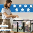thumbnail image 6 of AcerichFad Moving Bags Heavy Duty, 6 Pack 104 L Extra Large Packing Storage Bags with Reinforced Handle Zipper for Moving Travel Camping College Supplies, Clear, 6 of 7