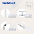 thumbnail image 3 of Beeloving 2Pack Stackable Cabinet Shelf Organizer Storage Rack for Countertop Desk Kitchen Bathroom Pantry Cupboard Home Office for Spice Dish Cup Bottle Pot Metal Plate Heavy Duty Nonslip White Large, 3 of 9