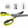 thumbnail image 3 of Tijeras de cocina aromáticas - 5 hojas de acero inoxidable y peine de limpieza - herramienta profesional para cortar alimentos, 3 of 5