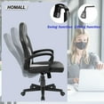 thumbnail image 6 of Homall Gaming Chair Leather Office Chair High Back Ergonomic Adjustable Swivel Executive Computer Chair Rolling Task,White, 6 of 7