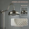 thumbnail image 5 of Boyel Living Wall Mounted Bathroom Shower System 8 in Rainfall Shower Head with Handheld Shower Dual Function Exposed Pipe Integrated Bathroom Luxury Shower Faucet Set(Brushed Nickel), 5 of 9