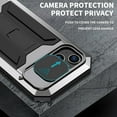 thumbnail image 5 of Allytech Rugged Case for iPhone 15 Plus with Screen Protector & Camera Lens Sliding Cover, Anti-Drop Shockproof Dustproof Hidden Kickstand Heavy Duty Triple-Layer Protection Shell, Silver, 5 of 7