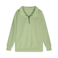 thumbnail image 4 of Bnwani Girls Sweatshirt Crew Neck Long Sleeve Half Zip Fleece Sweatshirt Plain Pullover Size 7-8, 4 of 7