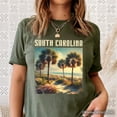 thumbnail image 5 of Serene South Carolina State Palmetto Beach Scene T-Shirt, Coastal Tee and Tropical Keepsake Souvenir, 5 of 10